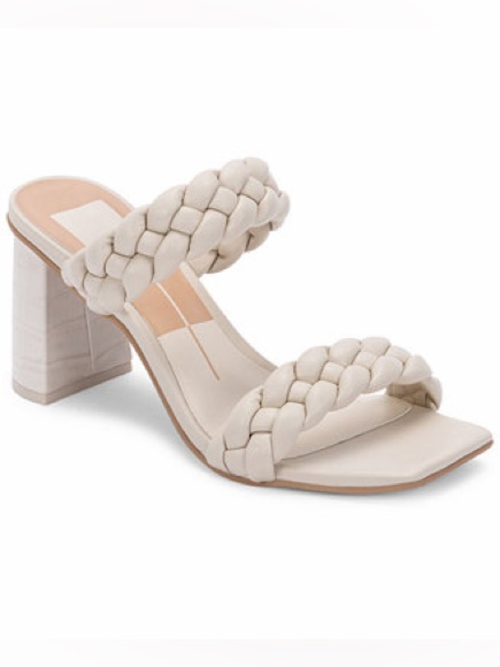 Dolce Vita Ashby Ivory Stella Braided Two-Band City Sandals (10)